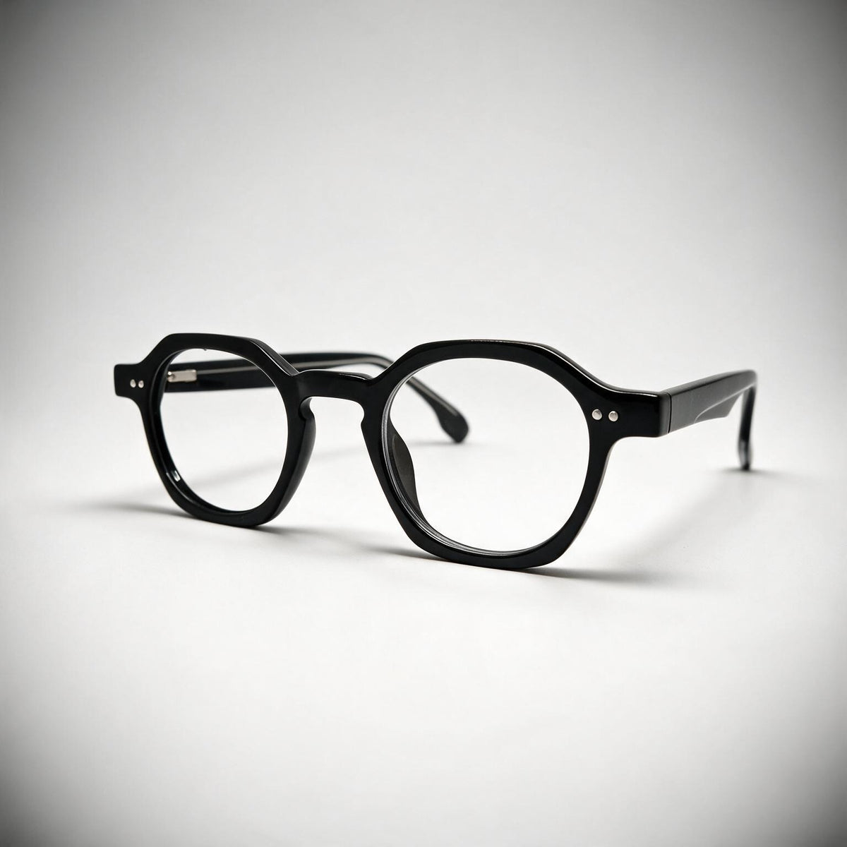Óculos Paris Preto da Óculos Pronto, armação quadrada em acetato preto, foto de produto