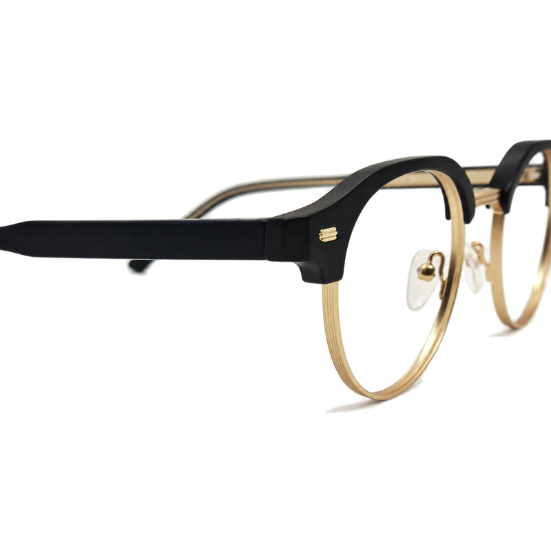 Armação Linha Kobe - Preto e Dourado da Óculos Pronto, detalhe da armação.