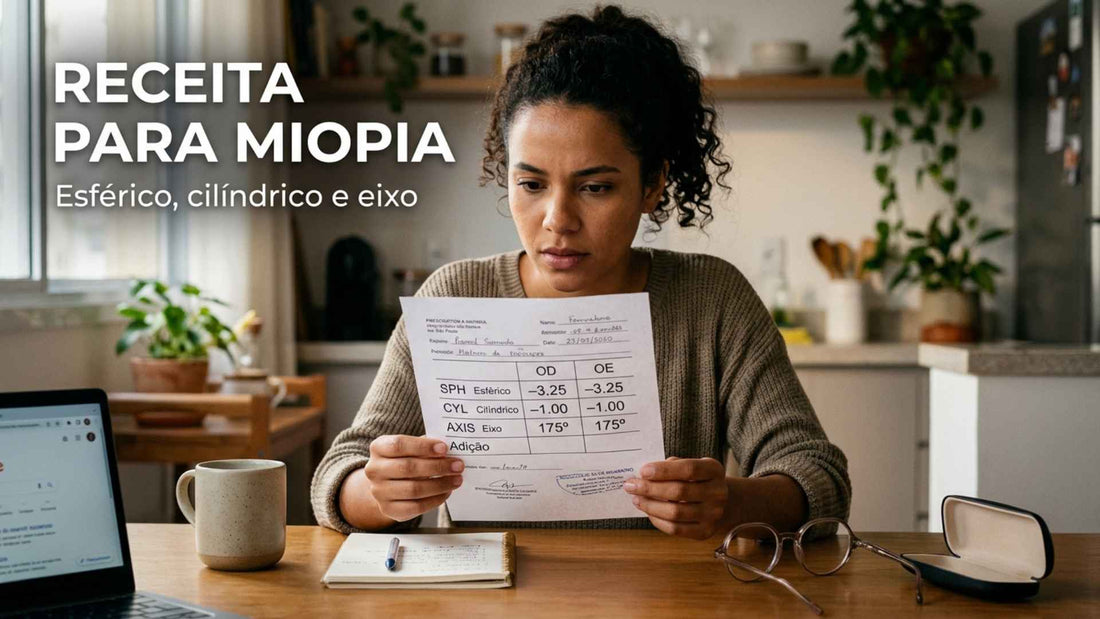 Como ler receita de óculos para miopia? Entenda esférico, cilíndrico e eixo