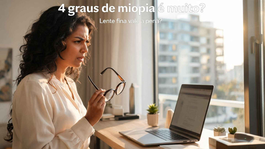 4 graus de miopia é muito? Entenda lente, armação e conforto