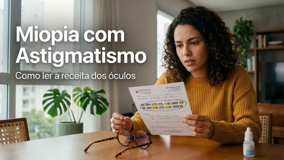 Miopia com astigmatismo: como ler a receita dos óculos?