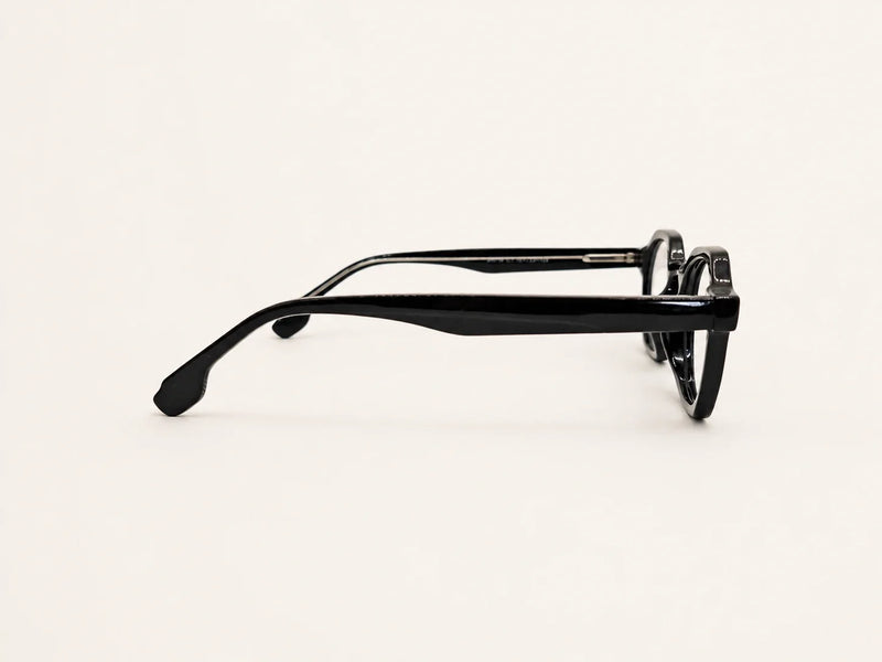 Óculos Paris Preto em acetato, vista lateral – Óculos Pronto