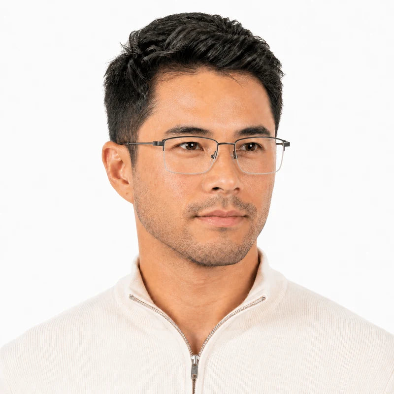 Ellis - Prata — modelo masculino usando a armação