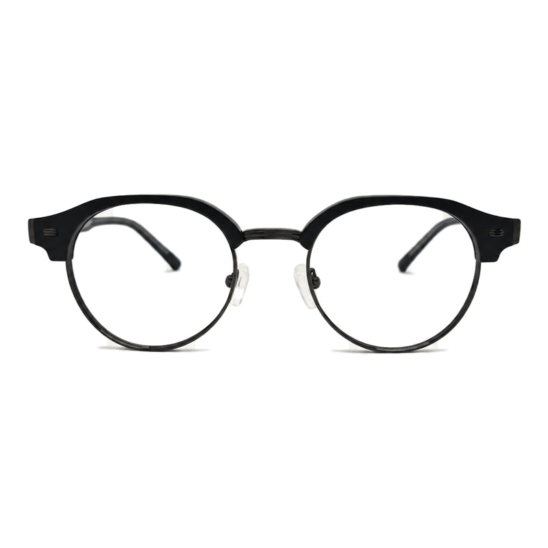 Armação Linha Kobe - Preto e Prata da Óculos Pronto, vista frontal.