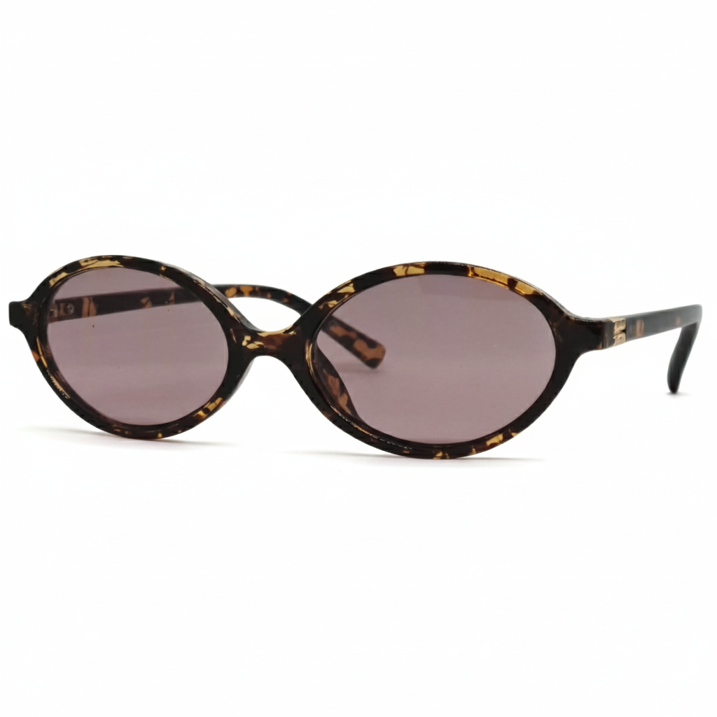 Óculos solar feminino gatinho com armação em acetato leve e sofisticado. Imagem destacando o design fashion estilo Miu Miu e lentes solares elegantes.
